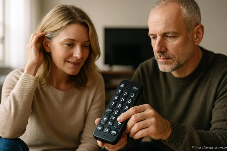 Couple utilisant une télécommande simplifiée