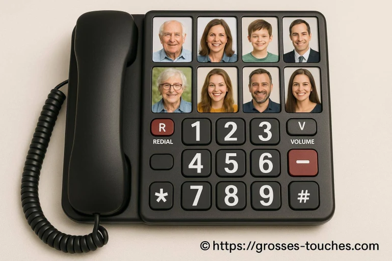Téléphone fixe grosses touches avec photo : comment simplifier son utilisation