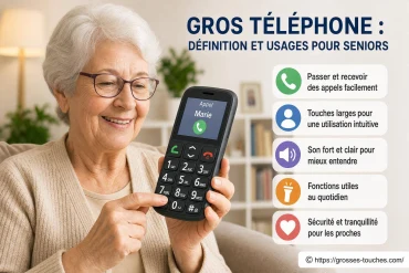 Gros téléphone : définition et usages adaptés pour les seniors