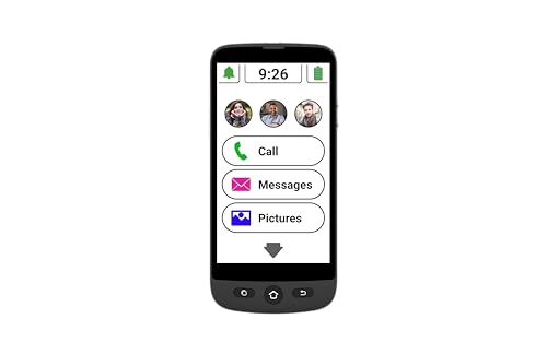 swissvoice - Smartphone S510-M + Câble De Charge Magnétique - Facile à Utiliser - Bouton SOS - Smartphone Senior 4G - Débloqué - Noir