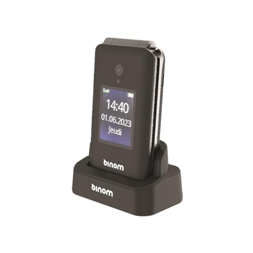 BINOM - Téléphone pour sénior X3 4G clapet Noir