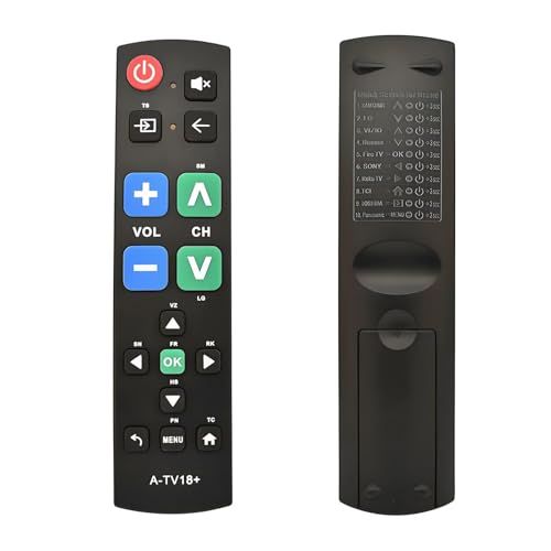 Télécommande universelle à grand bouton pour personnes âgées