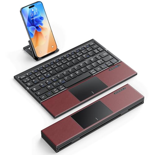 Clavier Sans Fil Pliable avec Pavé Tactile, Clavie pour iPad