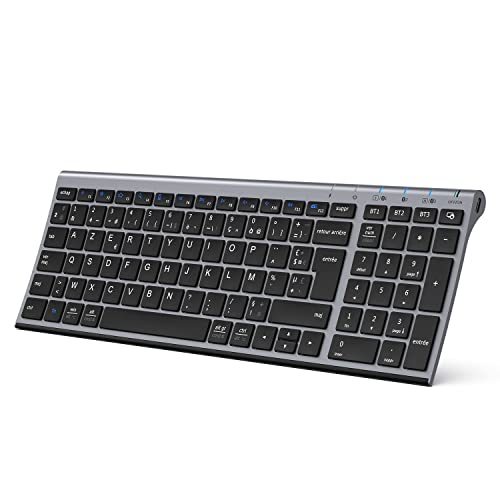 iClever Clavier Bluetooth, Clavier sans Fil Multi-dispositif