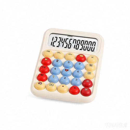 Calculatrice de bureau de style mécanique vintage, grand écr