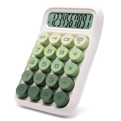 Exlliy Calculatrice à interrupteur mécanique, 12 chiffres, g