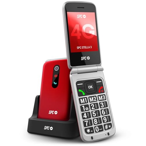 SPC Stella 3 - Téléphone Portable à clapet pour Personnes âg