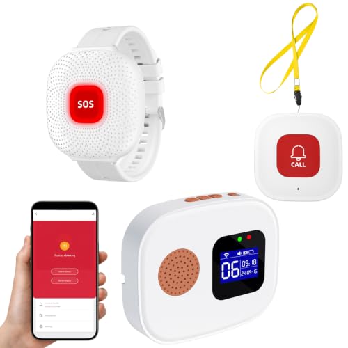 ALEENFOON WiFi Alarme Personne Agee,Intelligent APP Bracelet