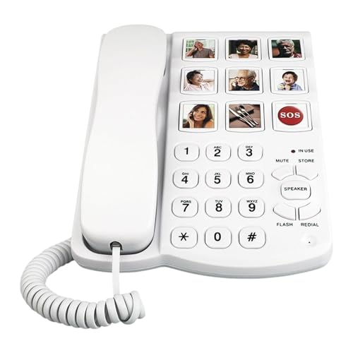 AsrMyjcx Téléphone Filaire pour Personnes âgées, Maison de R