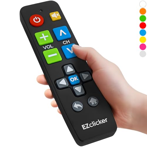 EZclicker Télécommande TV Universelle à Gros Boutons Simple 