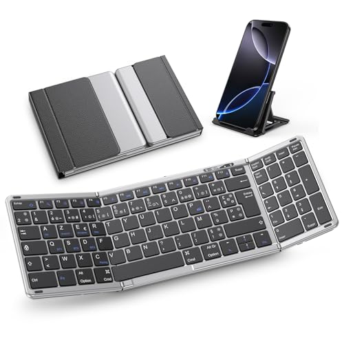 OMOTON Clavier Bluetooth Pliable avec Pavé Numérique, Clavie