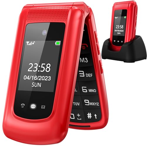 uleway Téléphone Portable Senior Clapet Débloqué avec Grande