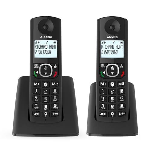 ALCATEL F530 Duo - Téléphone Fixe Sans Fil DECT - Grand Écra