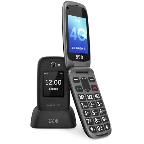 SPC Harmony 4G - Téléphone Portable Senior à Clapet avec Gro