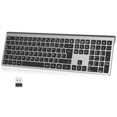 cimetech Clavier sans Fil Rechargeable, Connexion 2.4Ghz, Cl