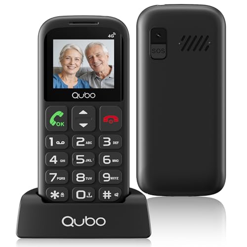 Qubo 4G Téléphone Portable Senior | SOS Touche Urgence | Gra