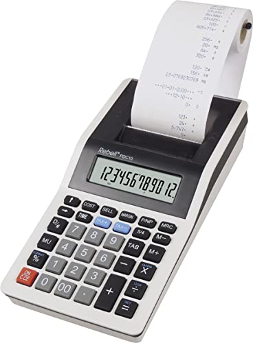 Rebell pDC10- WB Calculatrice Imprimante -blanc