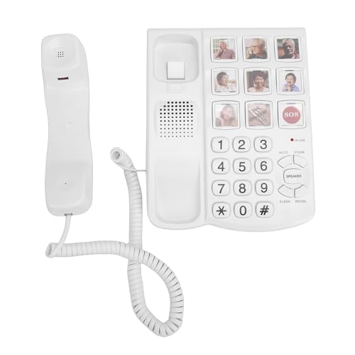 Fockety Téléphone à Grosses Touches pour Personnes âgées, té