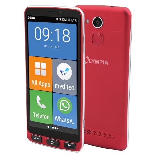 Olympia Neo+ Téléphone Portable pour Personnes âgées Rouge