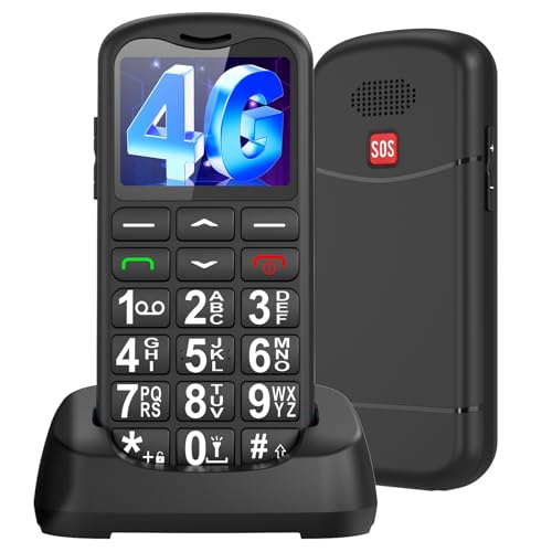 CHAKEYAKE Téléphone Senior 4G sans Contrat avec Grandes Touc