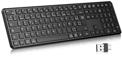 TECURS Clavier sans Fil Bluetooth (2BT + 2.4G), Disposition