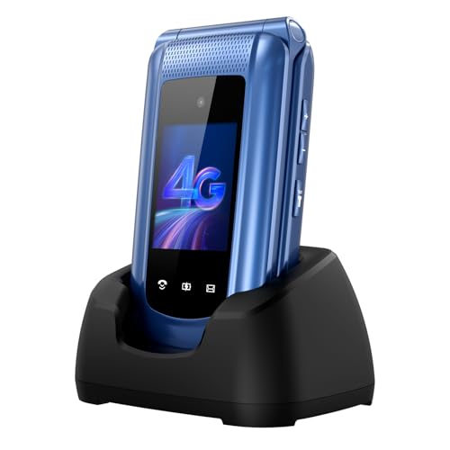 Tosaju Téléphone portable 4G Téléphone à clapet à gros bouto