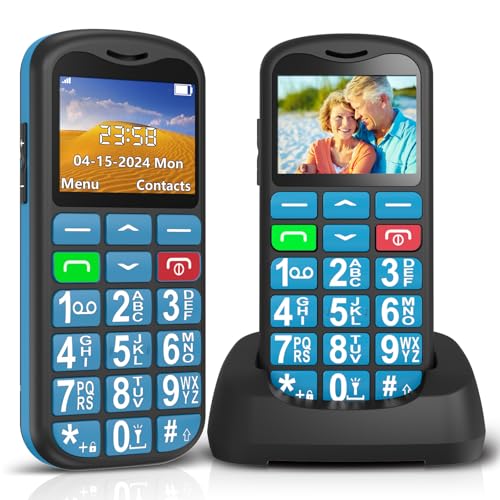 Téléphone portable Ukuu pour personnes âgées avec bouton SOS