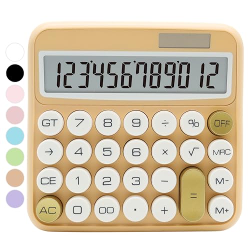 Calculatrice standard blanche – 12 chiffres avec grand écran