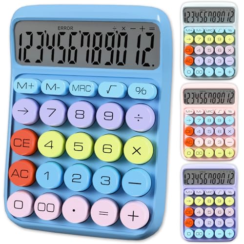 Zeno Calculatrice Bleue - Calculatrice de Bureau Cute à Gran